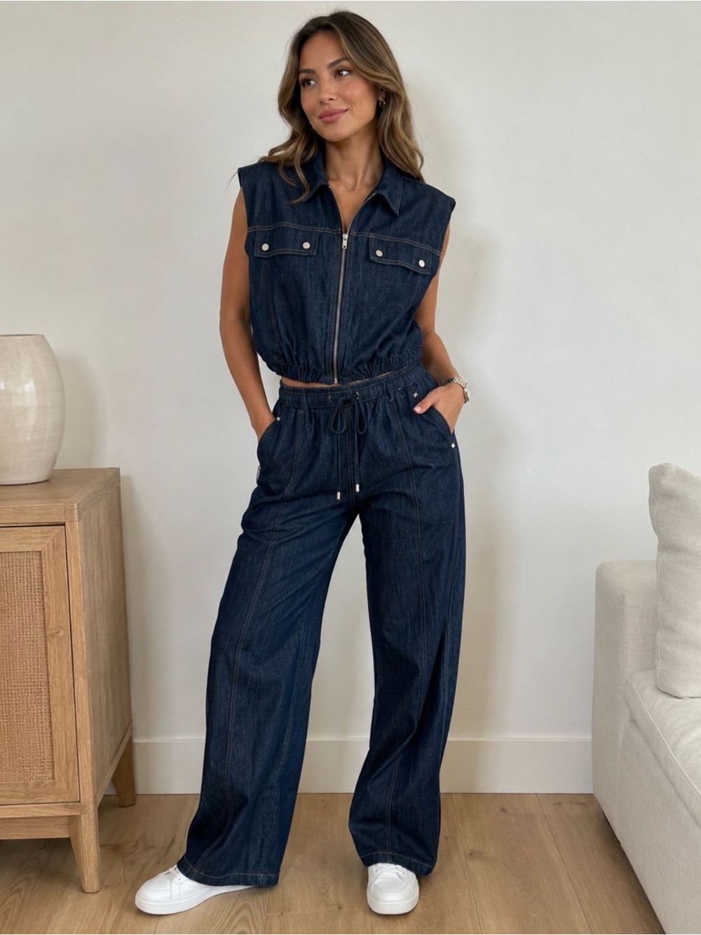 Zara Dark Blue Denim Jeans - Classic Straight Fit Set NWT
